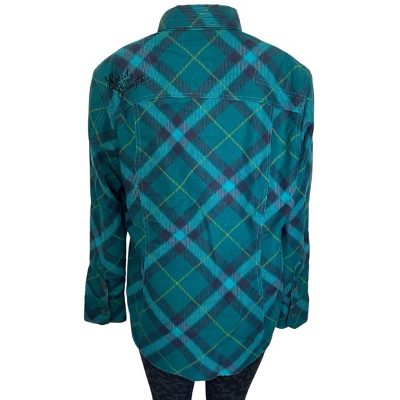 Speed And Strength Women’s Flannel Motorcycle protective Shirt jacket XL - Picture 2 of 12